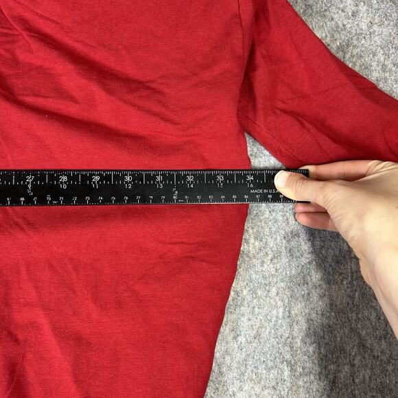 Bryn Walker Tunic Top Womens Large Red Popover Relaxed Oversized Bamboo Organic - Picture 6 of 10